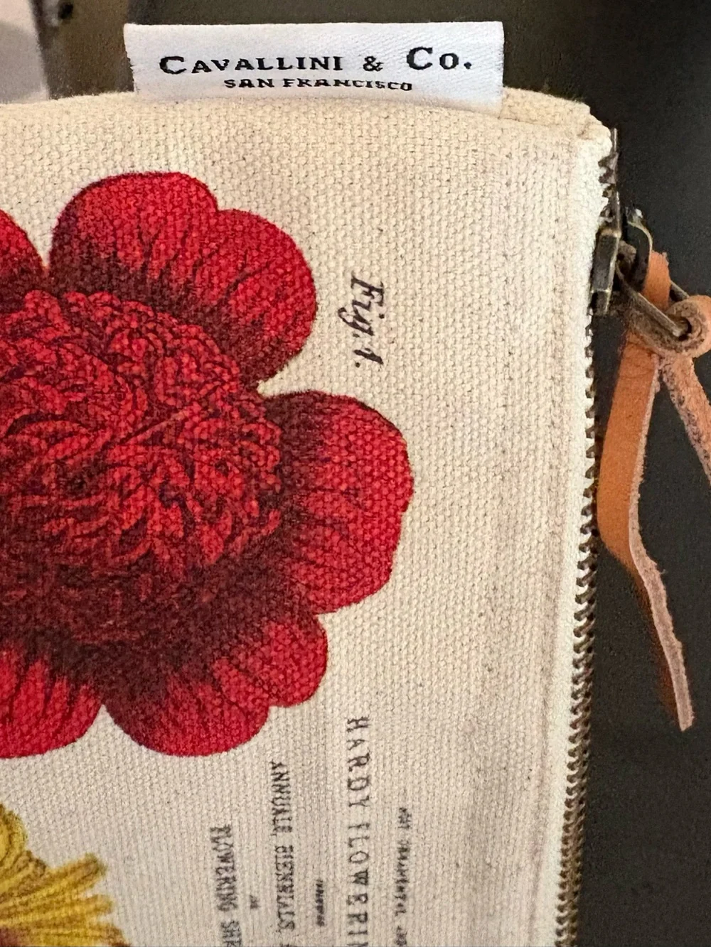 Cavallini and company botanical vintage pouch